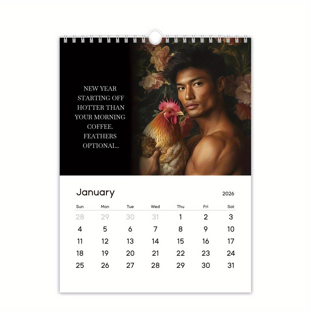Hunks & Hens 2026 Wall Calendar