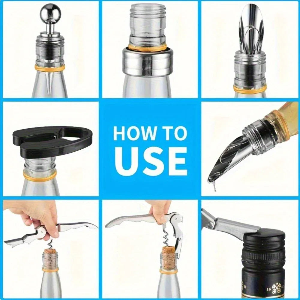 5-piece Wine Bottle Opener Set - Tipsy Turtle Collective