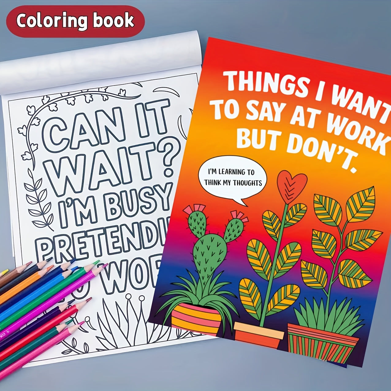 'Things I Want to Say At Work But Don't' Adult Colouring Book
