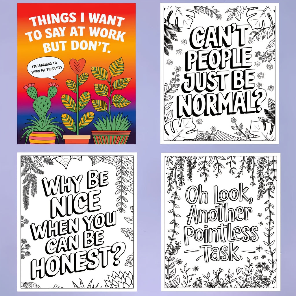 'Things I Want to Say At Work But Don't' Adult Colouring Book