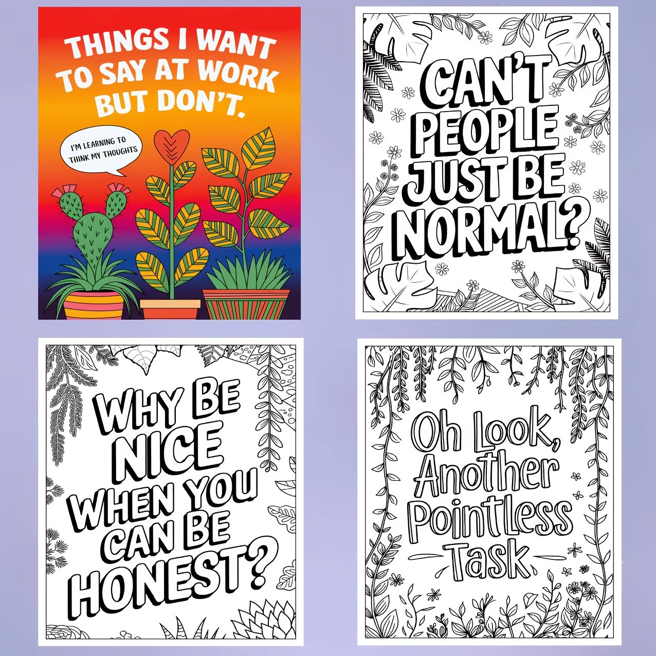 'Things I Want to Say At Work But Don't' Adult Colouring Book