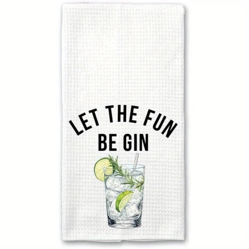 Let The Fun Be Gin Kitchen Towel - Tipsy Turtle Collective