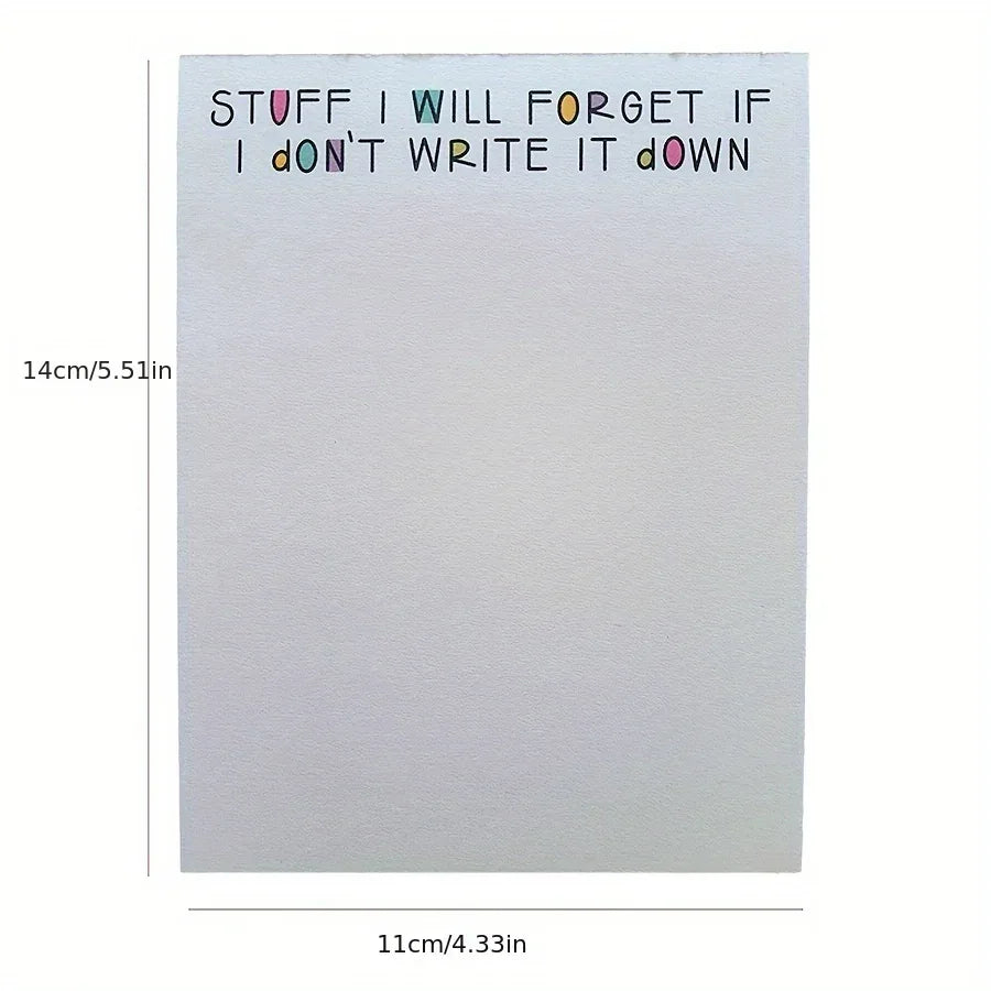 Stuff I Will Forget If I Don't Write it Down Notepad - Tipsy Turtle Collective