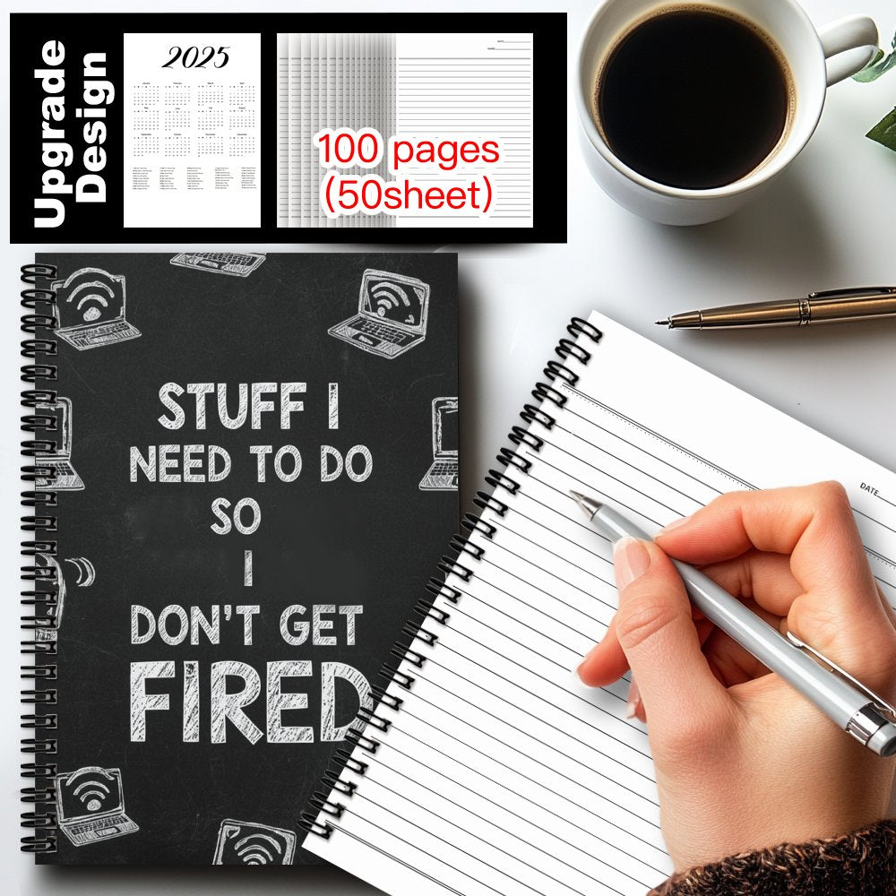 'Stuff I Need to Do So I Don't Get Fired' Spiral Notebook