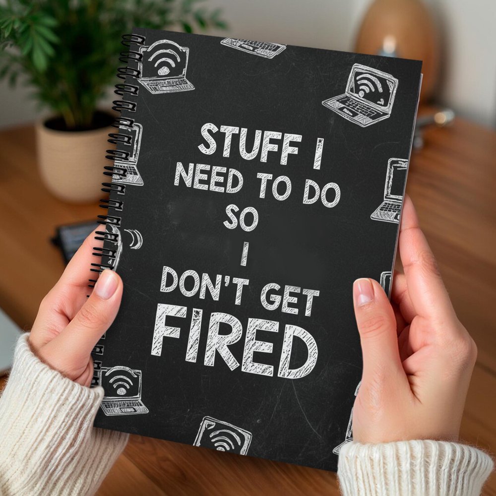 'Stuff I Need to Do So I Don't Get Fired' Spiral Notebook