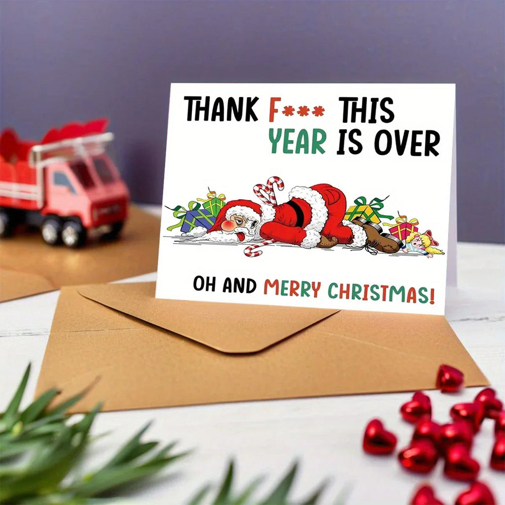 'Thank F*** This Year is Over' Christmas Card - Tipsy Turtle Collective