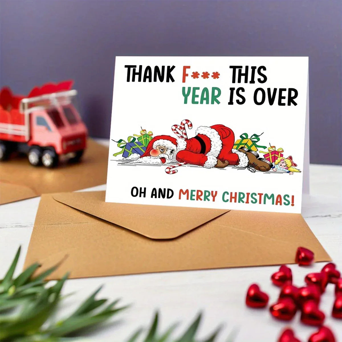 'Thank F*** This Year is Over' Christmas Card - Tipsy Turtle Collective