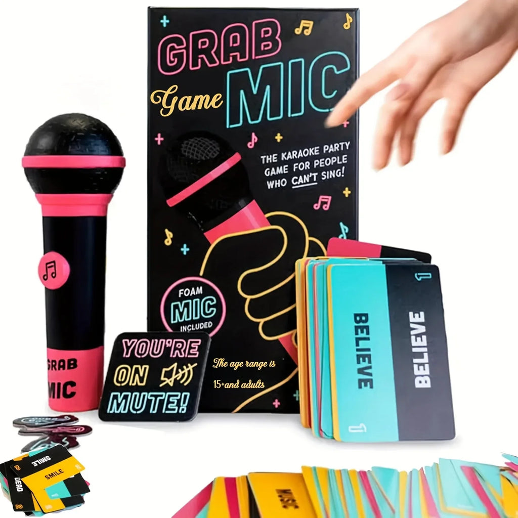 Grab The Mic Party Game (2-10 Players) - Tipsy Turtle Collective