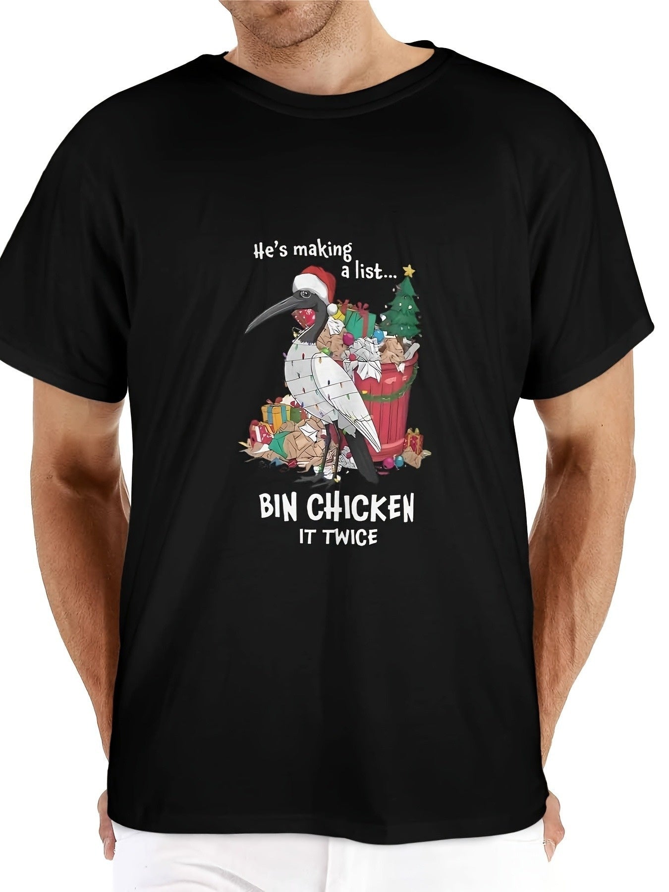 Bin Chicken Men's Christmas Tee