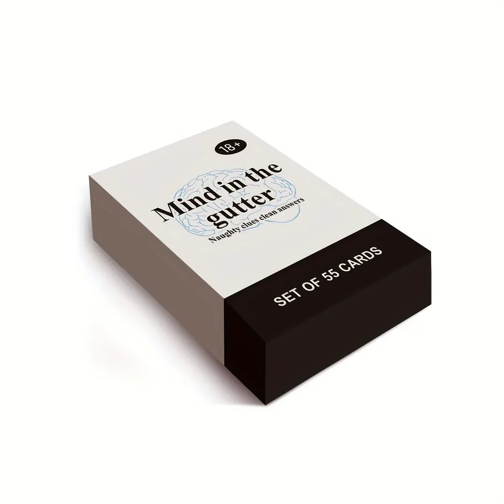 Mind in The Gutter Card Game 18+ (Naughty Clues & Clean Answers) - Tipsy Turtle Collective