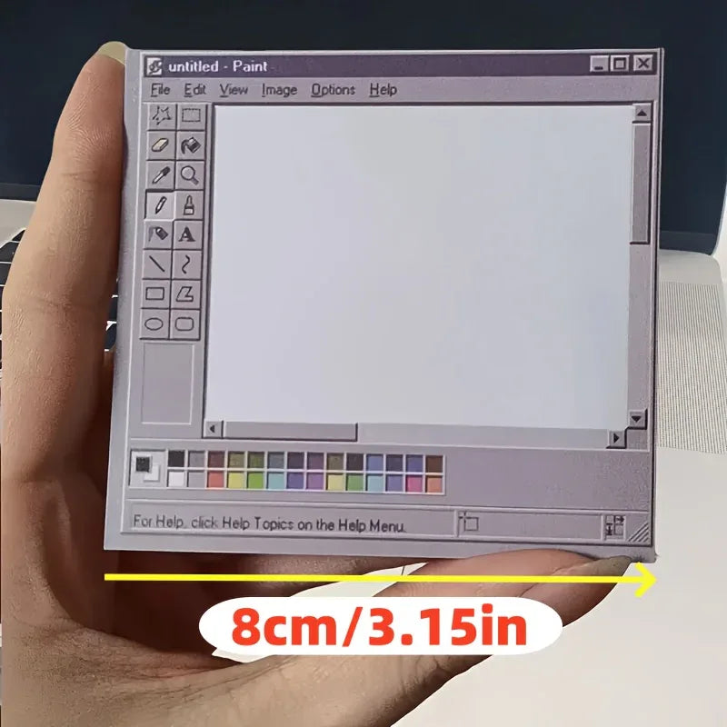 untitled-Paint Retro Sticky Notes (50/100 Sheets) - Tipsy Turtle Collective