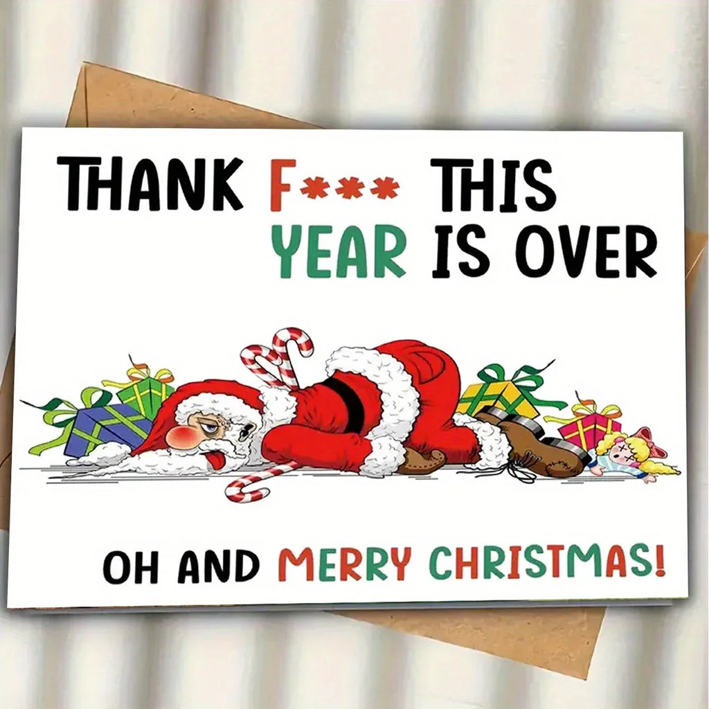 'Thank F*** This Year is Over' Christmas Card - Tipsy Turtle Collective