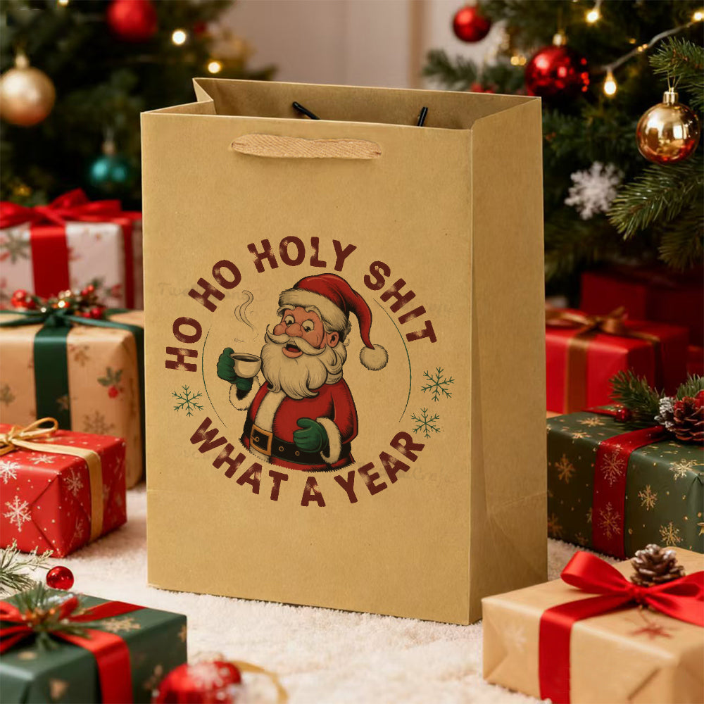 Ho Ho Holy Shit What A Year Gift Bag (22x11x27cm) 6 pack