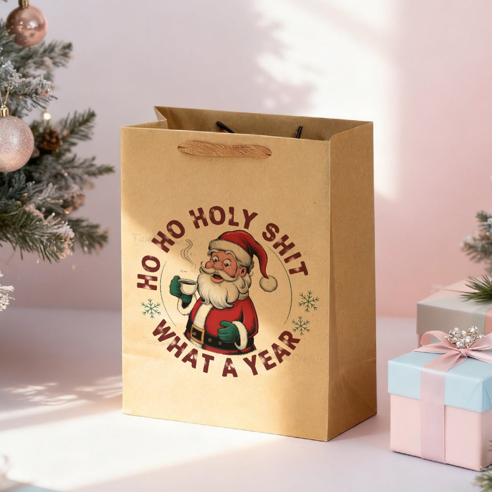 Ho Ho Holy Shit What A Year Gift Bag (22x11x27cm) 6 pack