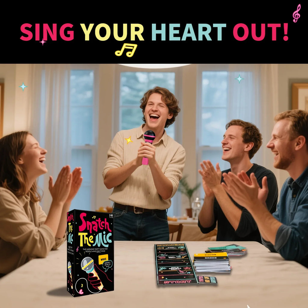 Grab The Mic Party Game (2-10 Players) - Tipsy Turtle Collective