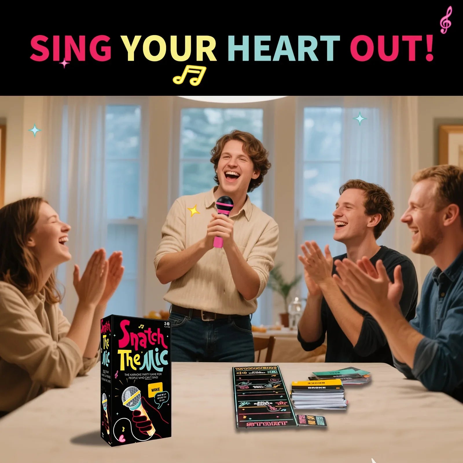 Grab The Mic Party Game (2-10 Players) - Tipsy Turtle Collective