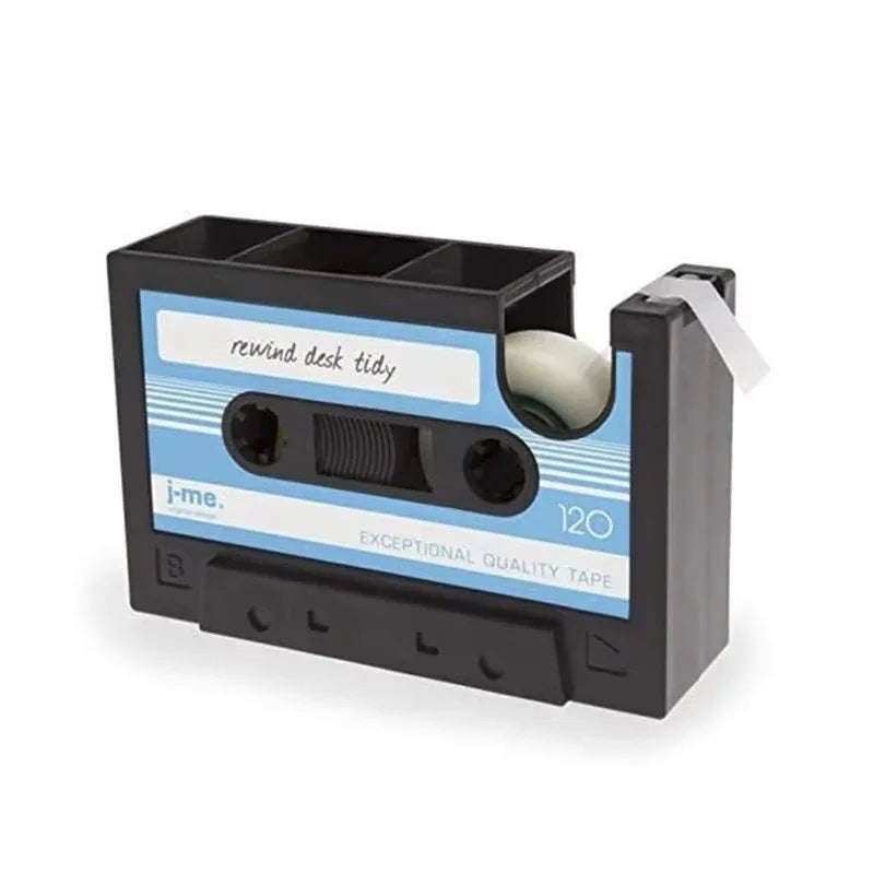 Retro Cassette Tape Dispenser & Pen Holder - Tipsy Turtle Collective
