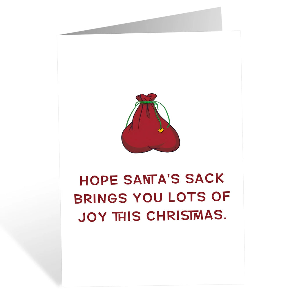Funny Christmas Card - Hope Santa's Sack Brings You Lots Of Joy