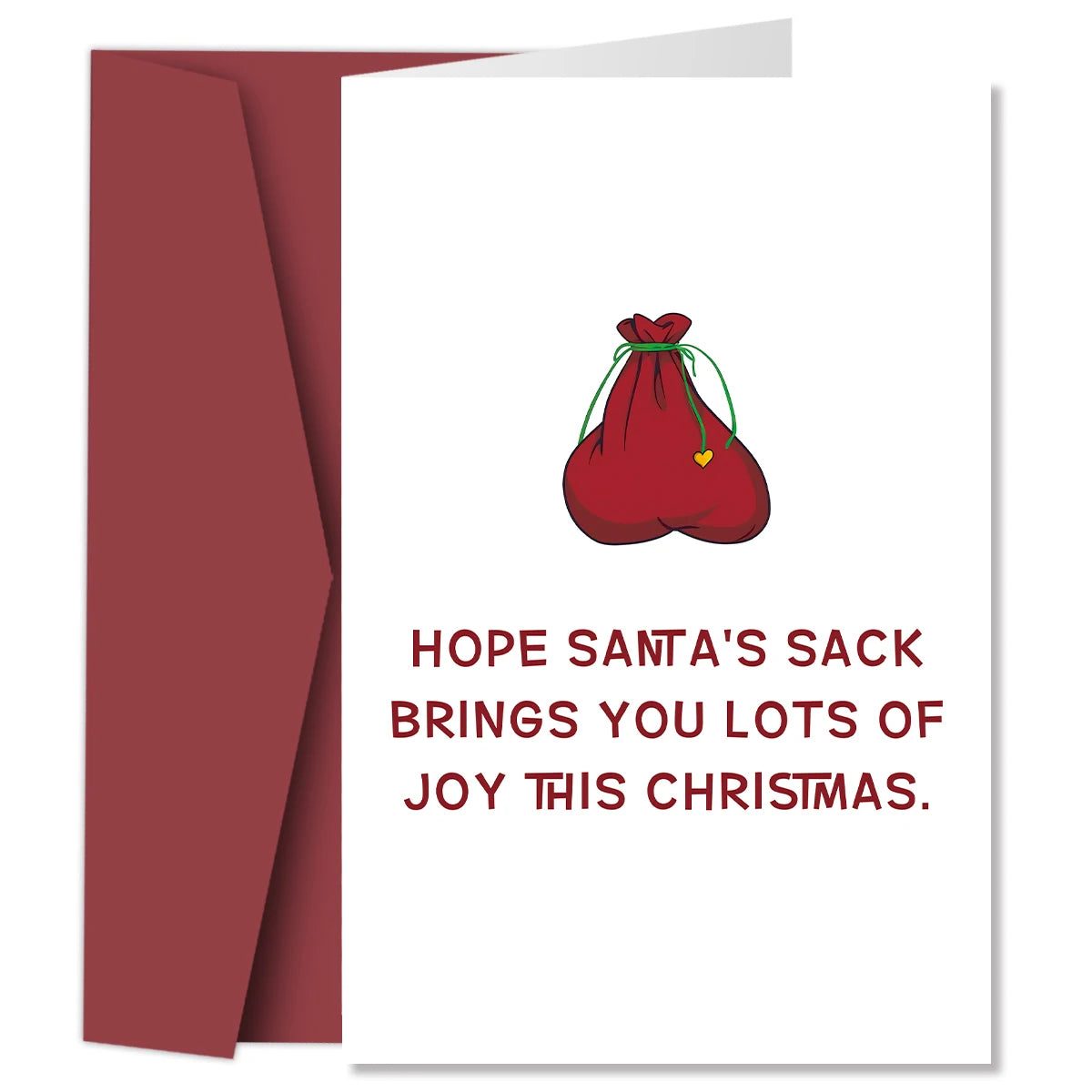 Funny Christmas Card - Hope Santa's Sack Brings You Lots Of Joy