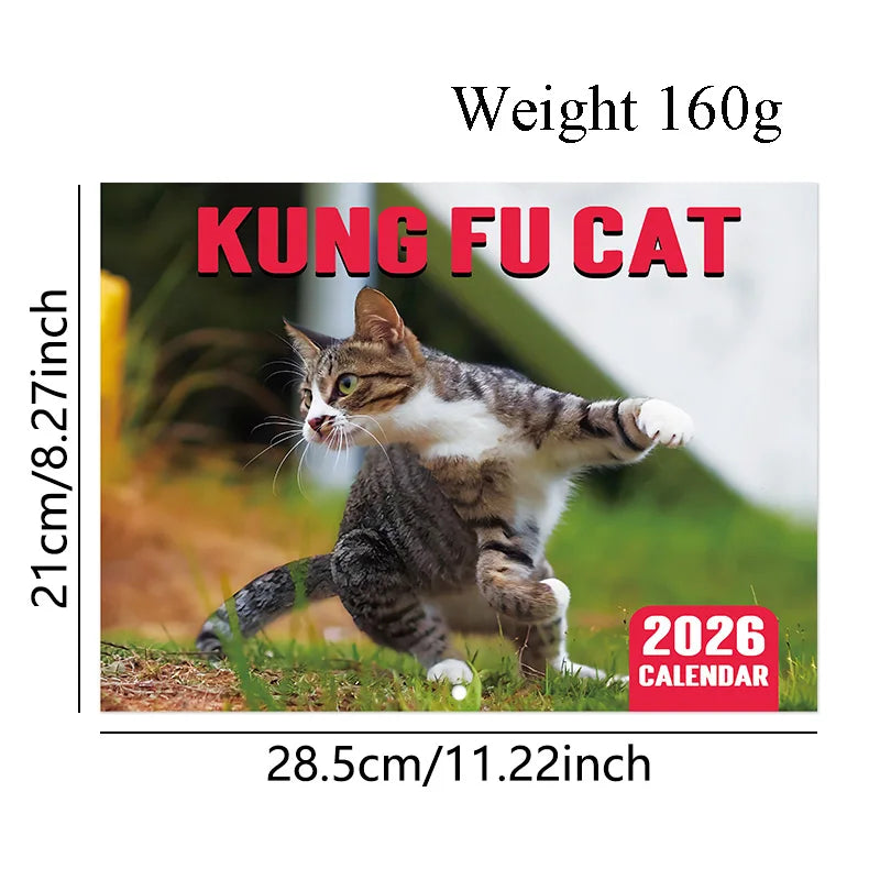 2026 Kung Fu Cats Themed Calendar