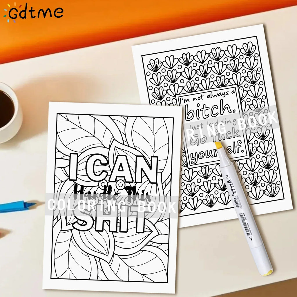 Things I want to Say at Work But Can't Adult Colouring Book - Tipsy Turtle Collective