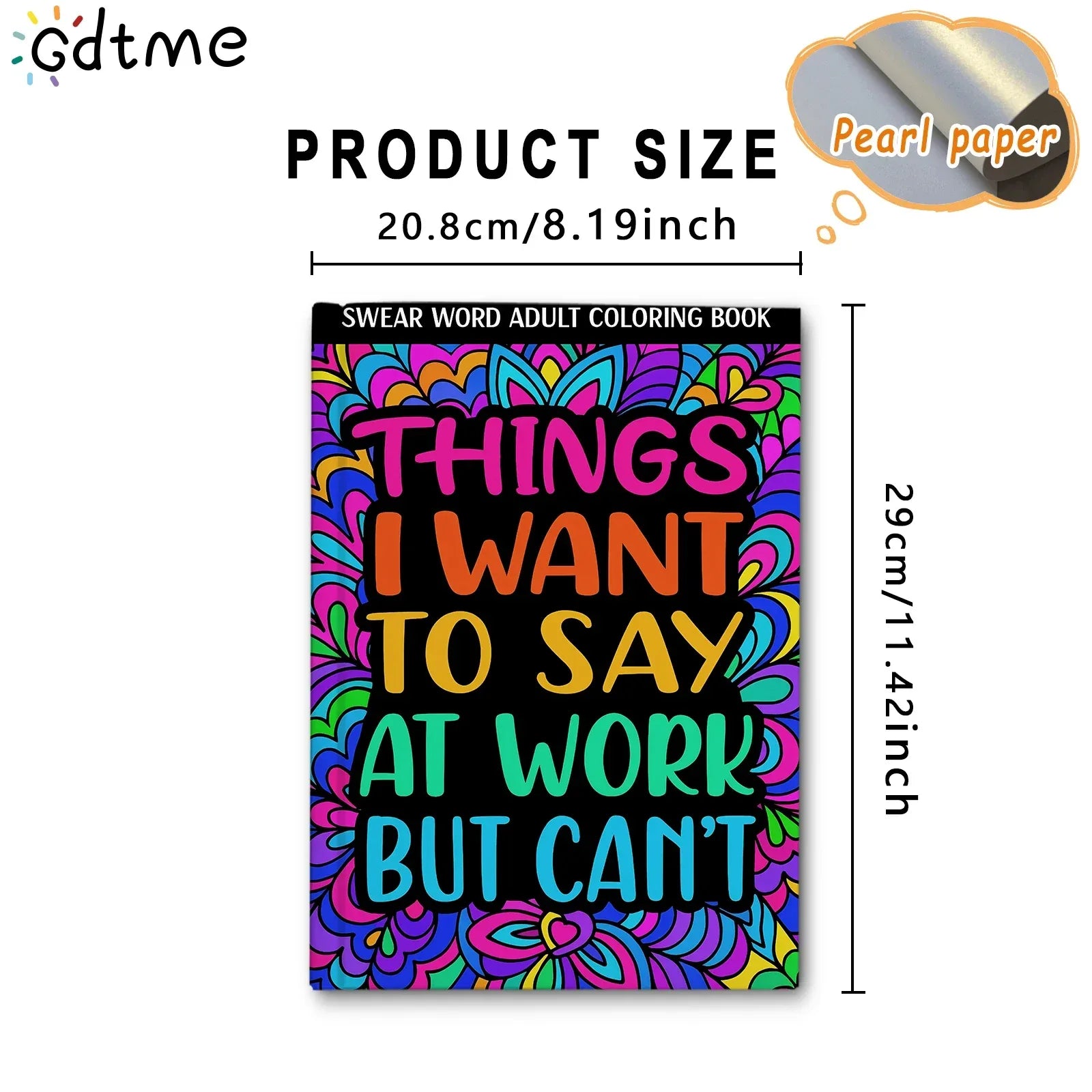 Things I want to Say at Work But Can't Adult Colouring Book - Tipsy Turtle Collective
