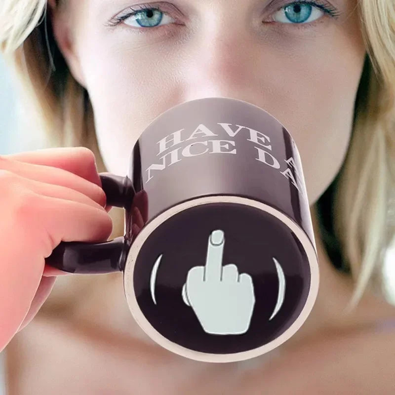 'Have a Nice Day' (Middle Finger) Mug