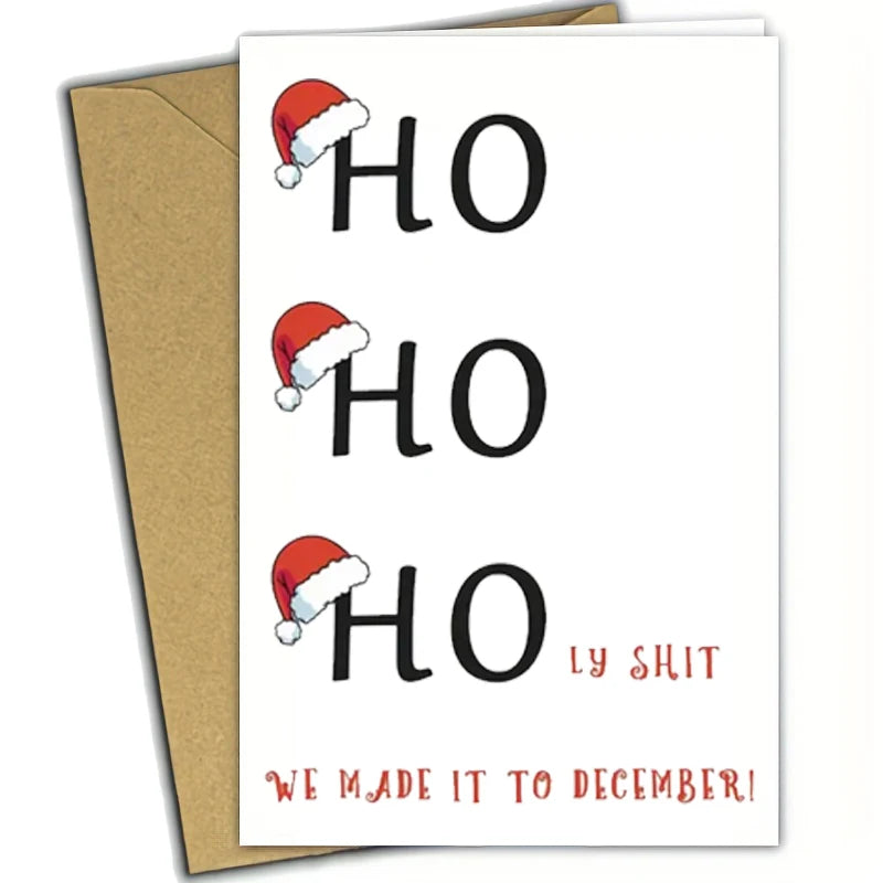 HO HO HO Christmas Card
