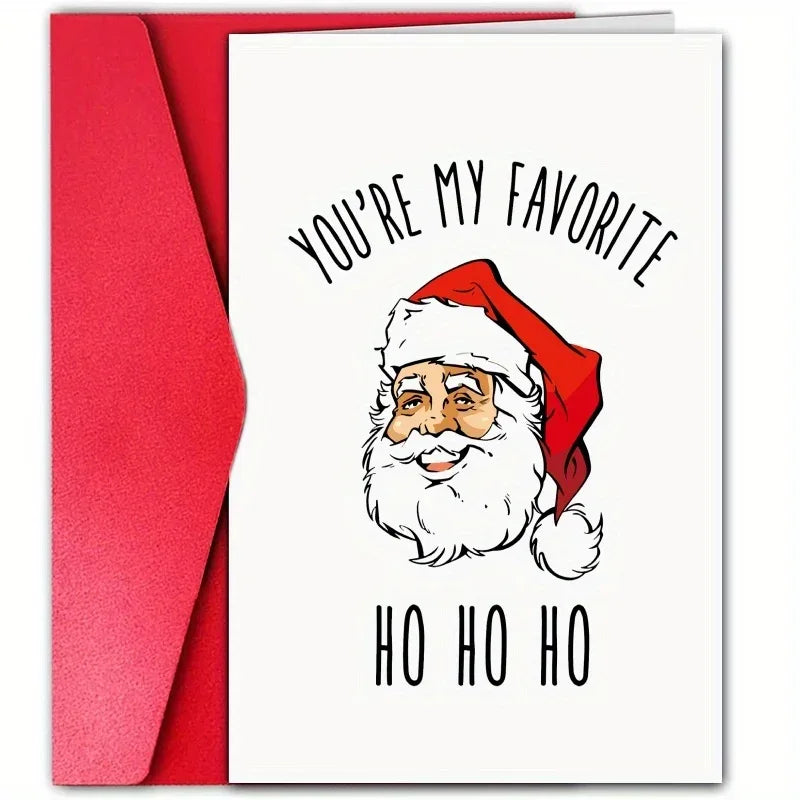 You're My Favourite Ho Ho Ho Christmas Card - Tipsy Turtle Collective