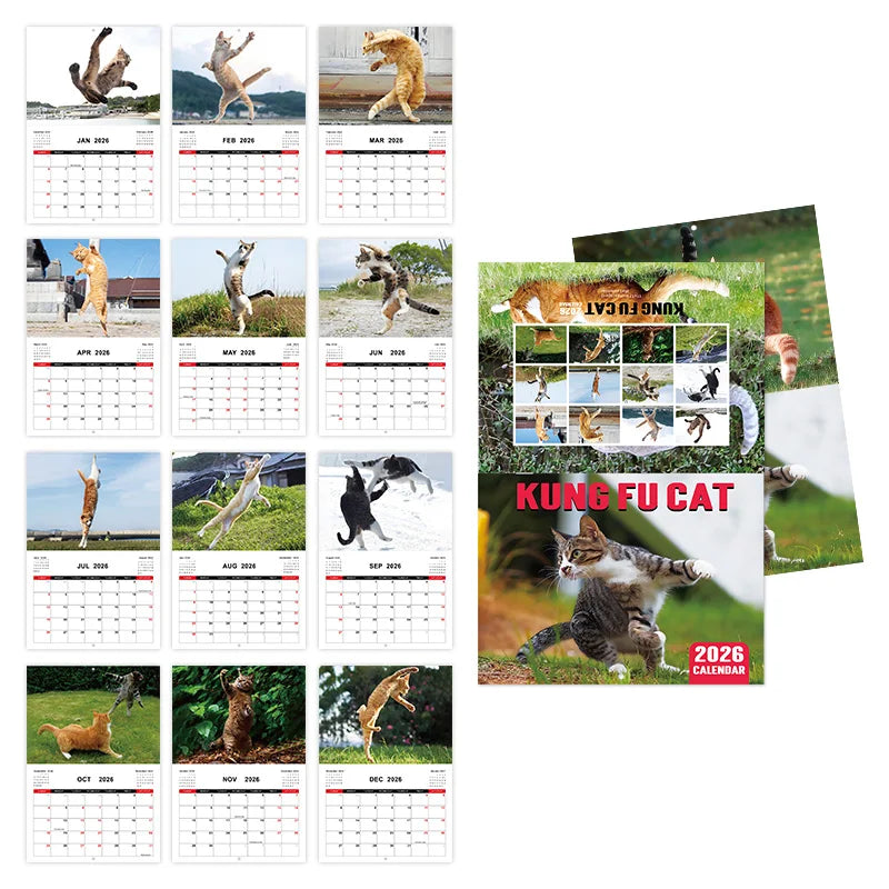 2026 Kung Fu Cats Themed Calendar