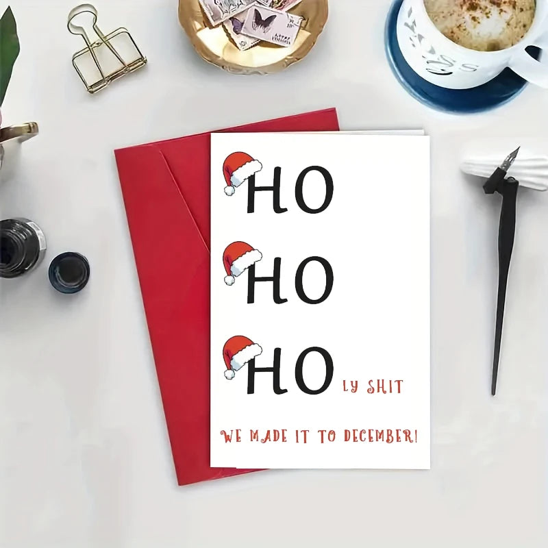 HO HO HO Christmas Card