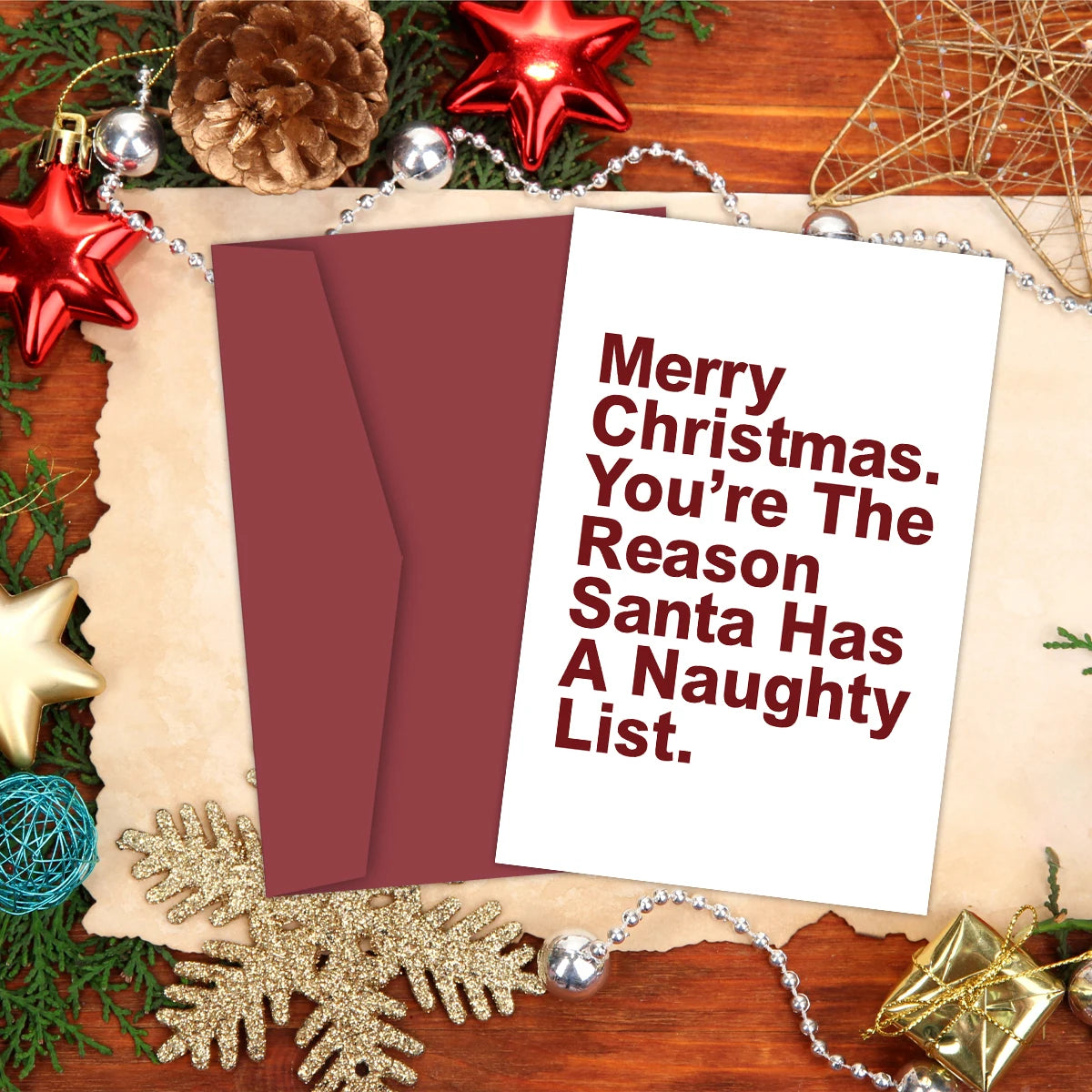You're The Reason Santa Has A Naughty List Christmas Card