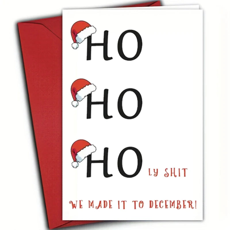 HO HO HO Christmas Card