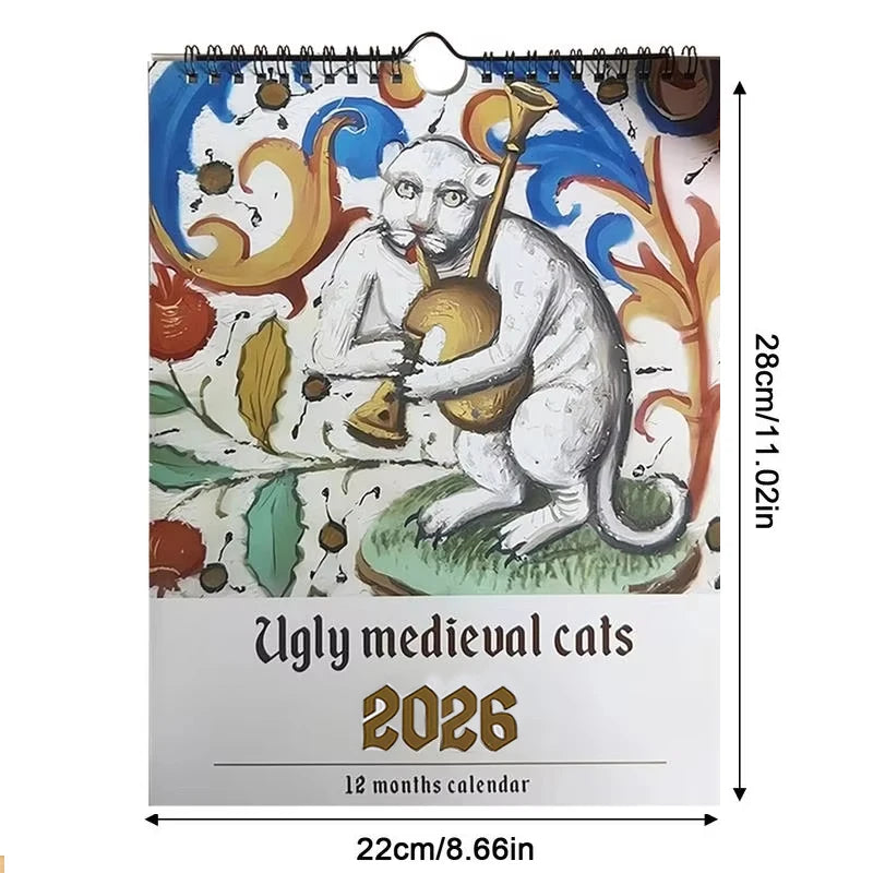 2026 Ugly Medieval Cats Calendar