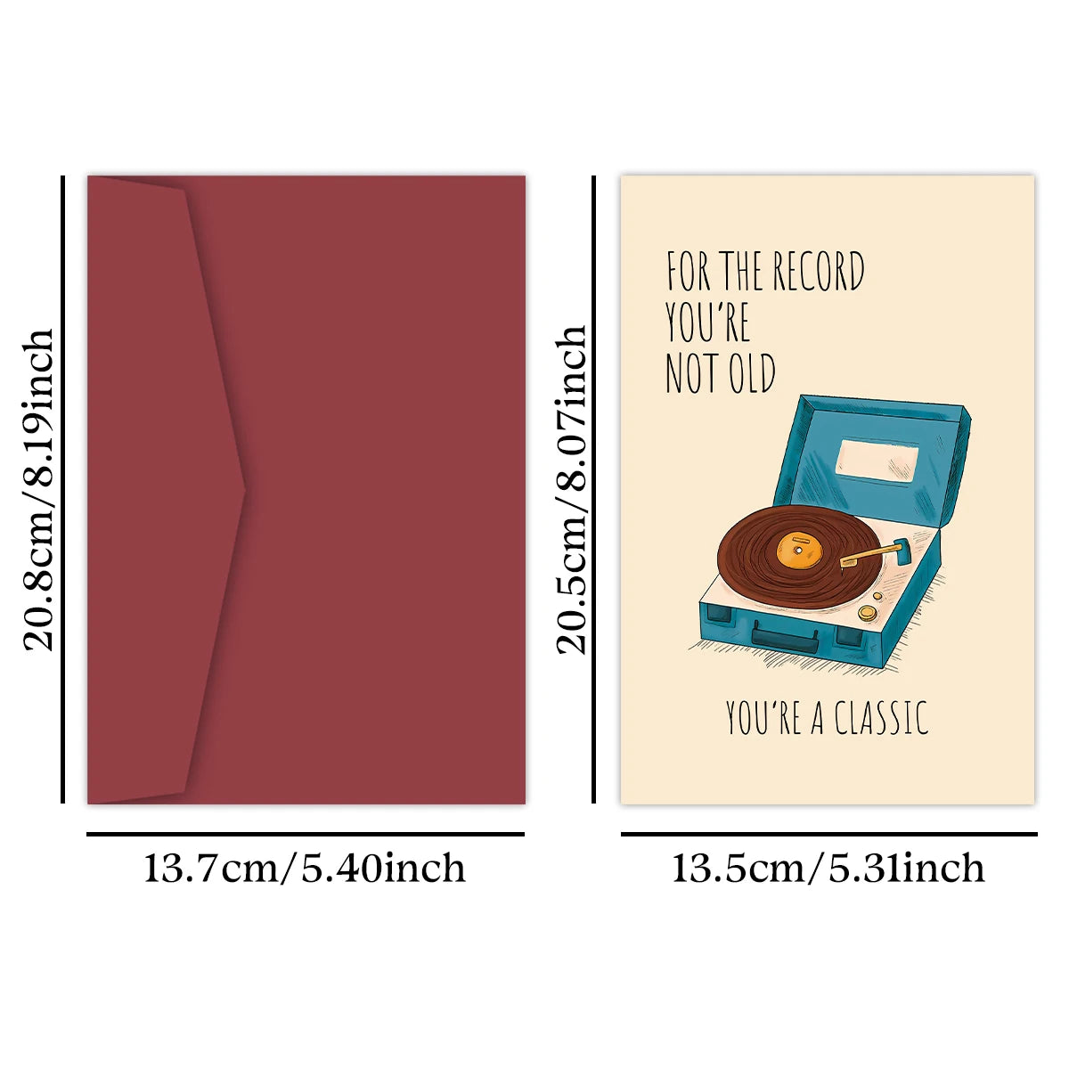 For the Record, You're Not Old - You're A Classic Birthday Card