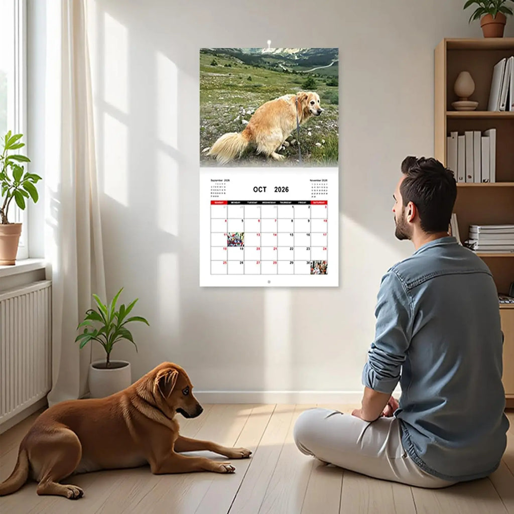 Dogs Pooping in Beautiful Places 2026 Calendar