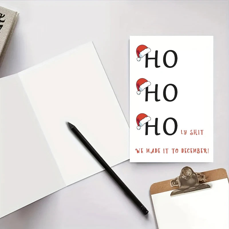 HO HO HO Christmas Card