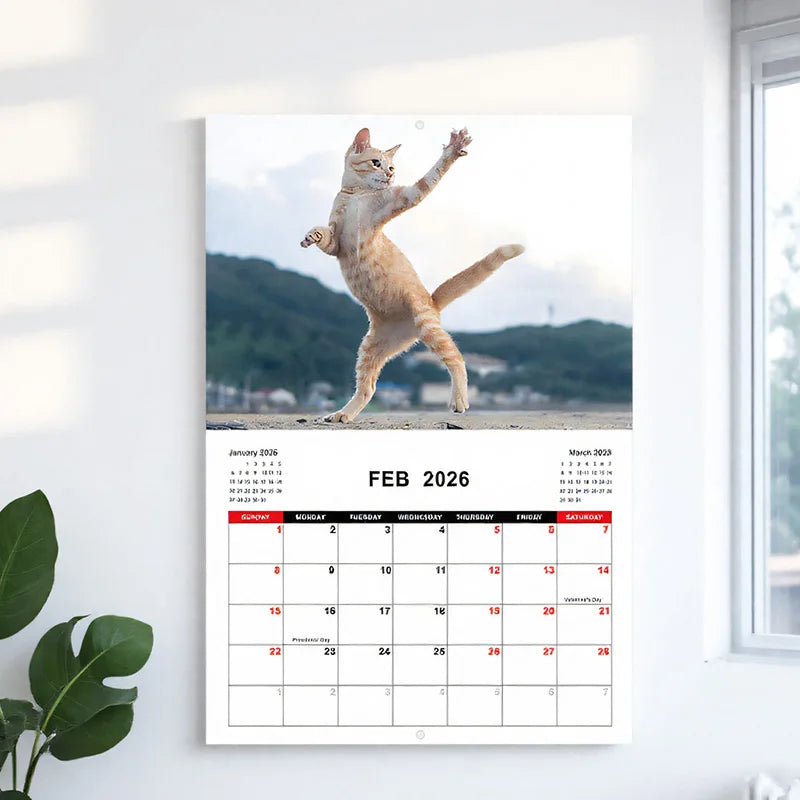 2026 Kung Fu Cats Themed Calendar