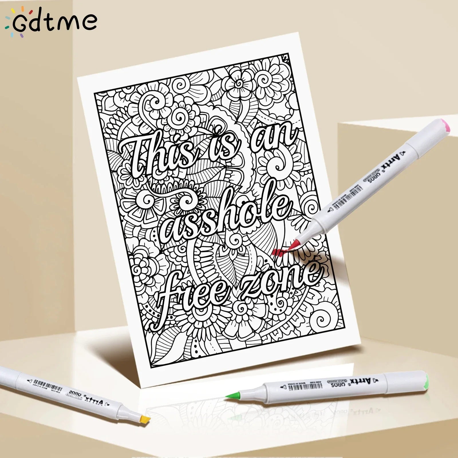 Things I want to Say at Work But Can't Adult Colouring Book - Tipsy Turtle Collective