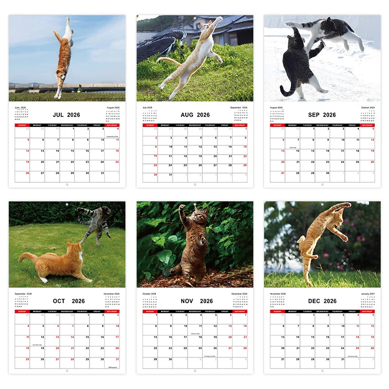 2026 Kung Fu Cats Themed Calendar