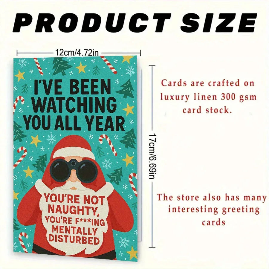 'I've Been Watching You All Year' Christmas Card - Tipsy Turtle Collective