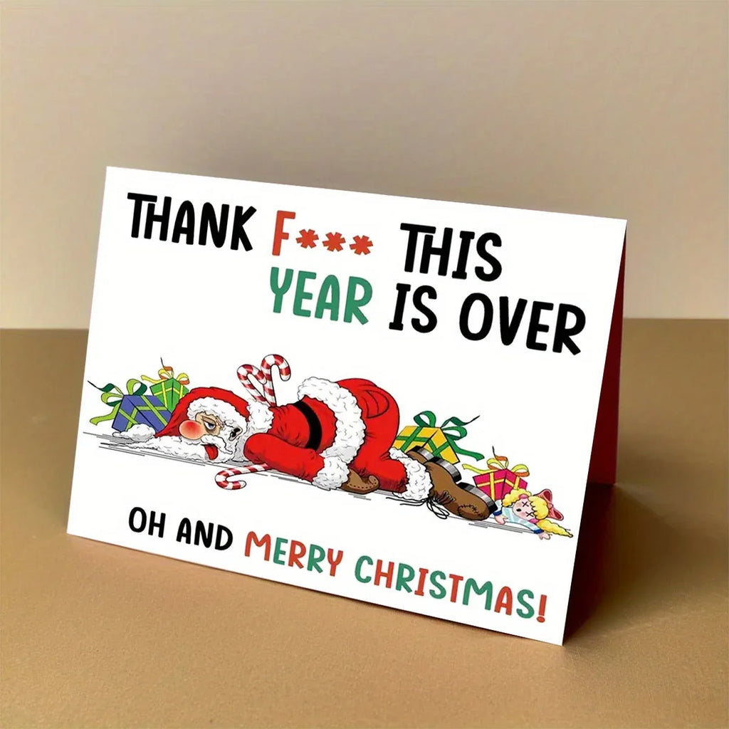 'Thank F*** This Year is Over' Christmas Card - Tipsy Turtle Collective