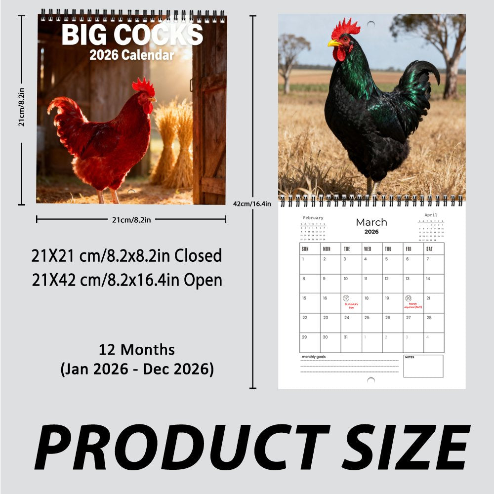 2026 Big Cocks Calendar