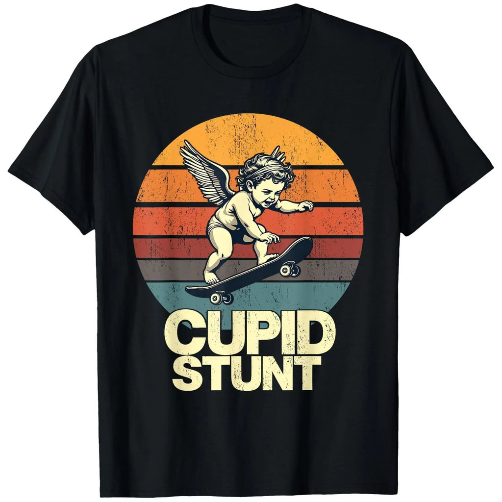 Cupid Stunt Black Tee - Tipsy Turtle Collective