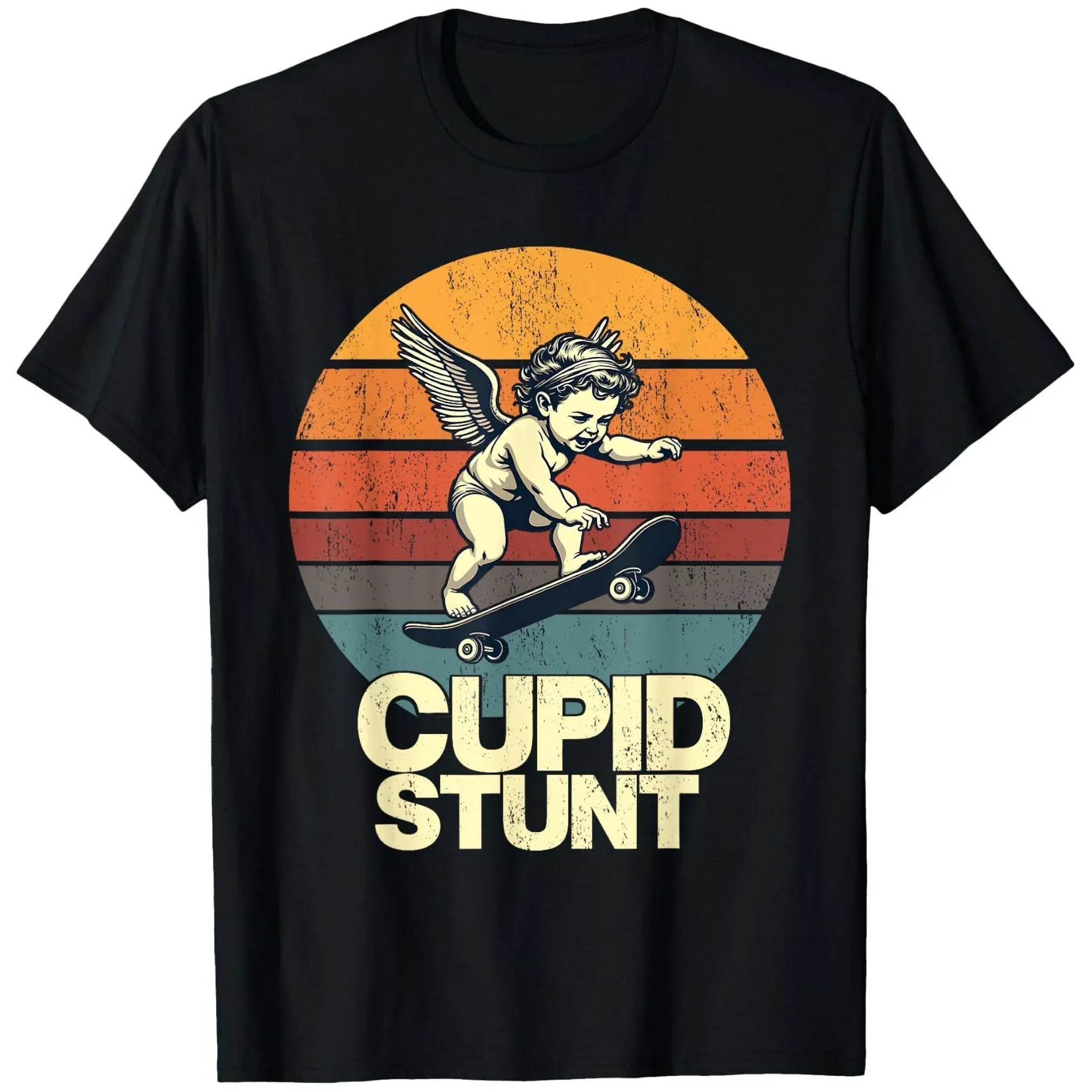 Cupid Stunt Black Tee - Tipsy Turtle Collective