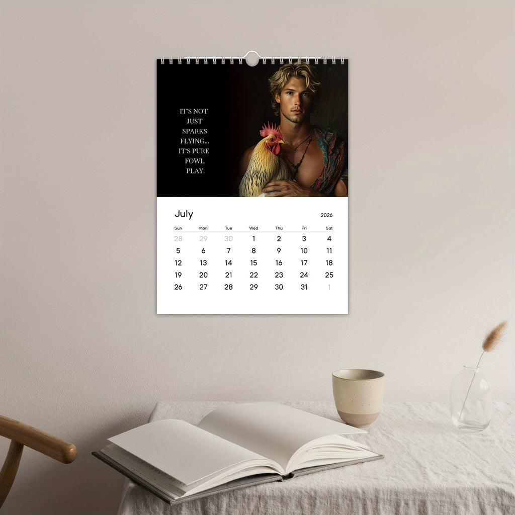 Hunks & Hens 2026 Wall Calendar