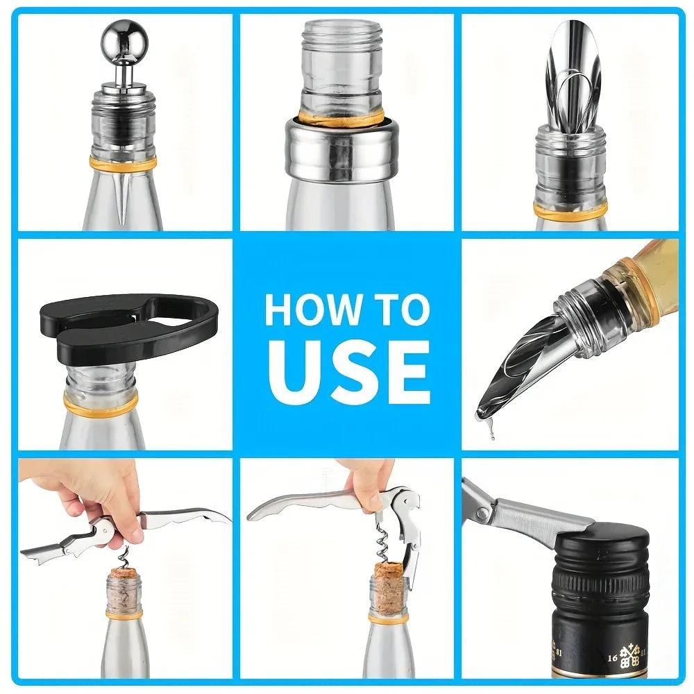 5-piece Wine Bottle Opener Set - Tipsy Turtle Collective