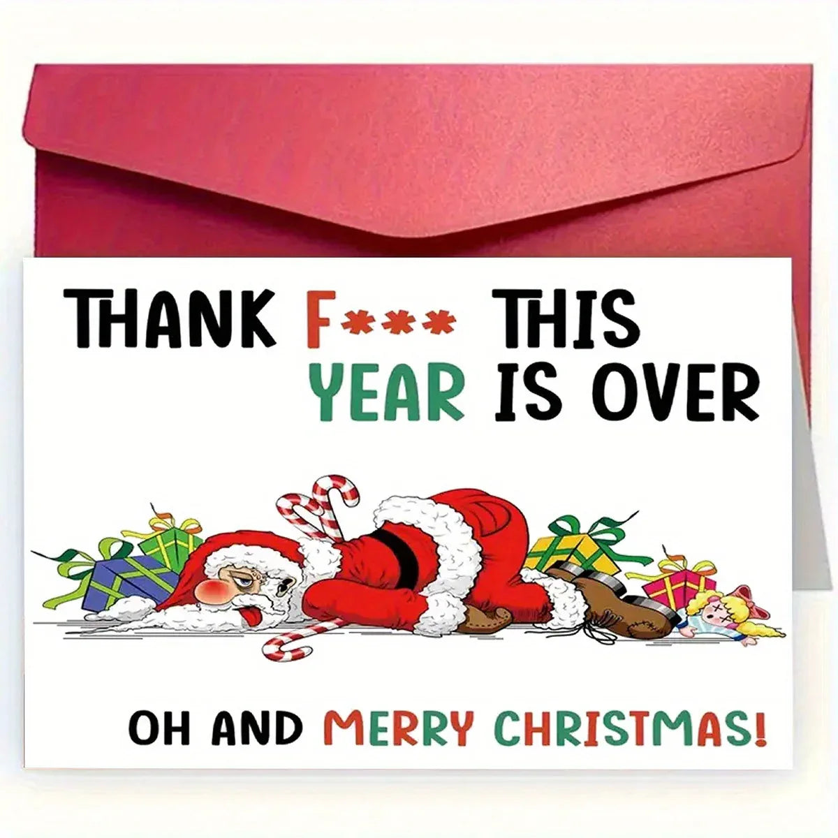 'Thank F*** This Year is Over' Christmas Card - Tipsy Turtle Collective