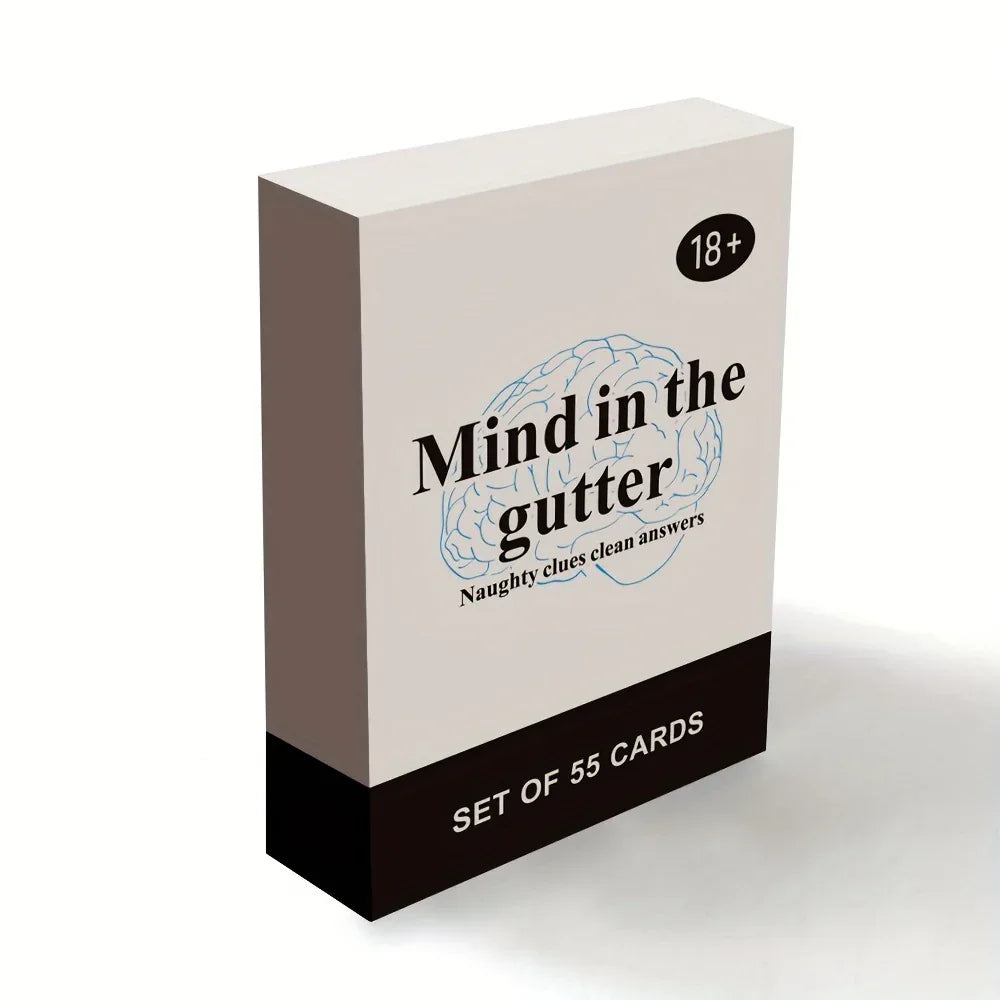 Mind in The Gutter Card Game 18+ (Naughty Clues & Clean Answers) - Tipsy Turtle Collective