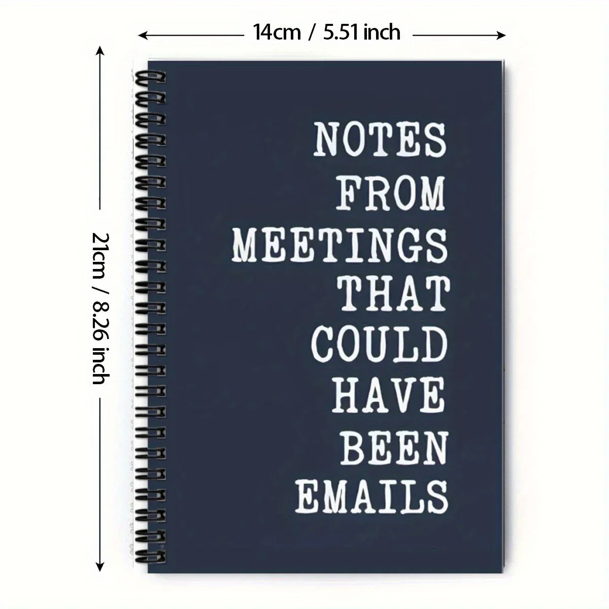 'Notes From Meetings That Could Have Been Emails' Spiral Notebook - Tipsy Turtle Collective